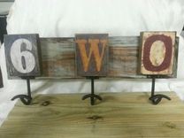Handmade Hanging Wall Plaque Or Jewelry Hanger With Letters And Number Custom Order 1 small