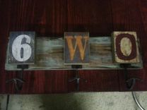 Handmade Hanging Wall Plaque Or Jewelry Hanger With Letters And Number Custom Order 4 small