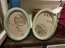 ( Sold)Vintage Shabby Maple Frames 5x7 With Glass Set 1 small