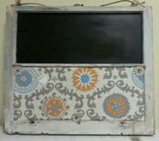Custom Order Old Window Pane Made Into A Push Pin Board / Chalk Board Top, W/ Glass Hanging Knob 1 small