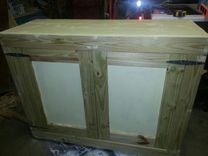 Custom Built Wicker Ware Yellow Cottage Storage Cabinet 3 small