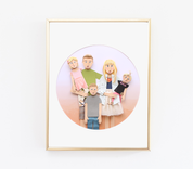 Custom Family Portrait Made From Paper 1 small