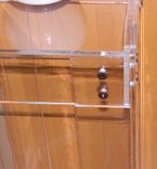 Acrylic Side / End Table Brass Button Connectors On Corners - Hand Crafted, Custom Made 4 small