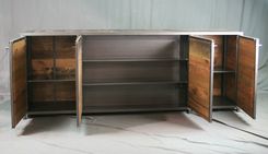 Vintage Modern Tv Lift Cabinet. Electronic Media Console With Lift. Rustic Entertainment Center. 4 small