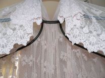 Lace Canopy W/Silk Flowers Crown 2 small