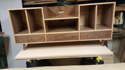 Walnut & Cherry Mid Century Media Cabinet 1 small