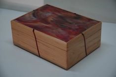 Maple With Glass Top Keepsake Box 1 small