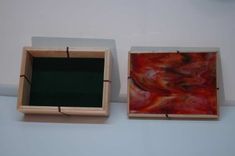 Maple With Glass Top Keepsake Box 2 small