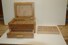 Maple Jewelry Box W Stone Veneer Inlays 3 small