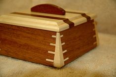 Small Mahogany Wooden Box # 1 2 small