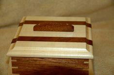 Small Mahogany Wooden Box # 1 3 small