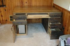 Large Reclaimed Oak Desk 2 small