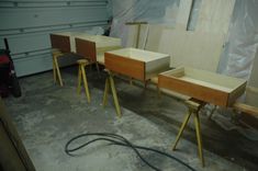 Cherry 4 Drawer Dressers 3 small