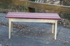 Purpleheart Coffee Table With White Washed Base 2 small