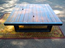 Reclaimed Wood And Welded Steel Coffee Table 2 small