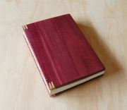 Wedding Guest Book - Purpleheart Wood Book - Anniversary Gift Large Purple Gray Fall Winter Wedding 2 small