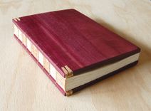 Wedding Guest Book - Purpleheart Wood Book - Anniversary Gift Large Purple Gray Fall Winter Wedding 1 small