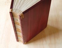 Wedding Guest Book - Purpleheart Wood Book - Anniversary Gift Large Purple Gray Fall Winter Wedding 3 small