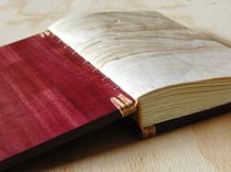 Wedding Guest Book - Purpleheart Wood Book - Anniversary Gift Large Purple Gray Fall Winter Wedding 5 small