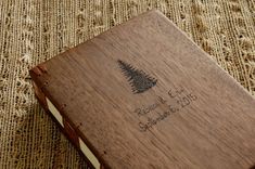 Engraved Walnut Wedding Or Vacation Home Guest Book 1 small