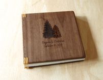 Engraved Wood Wedding Or Vacation Home Guest Book 4 small