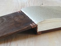 Wood Wedding Guest Book - Black Walnut 5 small