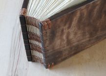 Wood Wedding Guest Book - Black Walnut 2 small