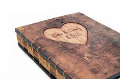 Guest Book With Engraved Tree Bark Cover 1 small