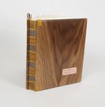 Wood Guest Book -Black Walnut - Custom Wedding Personalized Fall Yellow Brown Rustic 1 small