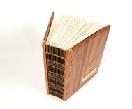 Large Mahogany Photo Album - Scrapbook Handmade Wood Book Heirloom Memory Book Anniversary Gift 1 small