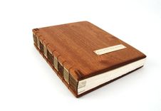 Handmade Guest Book - Mahogany Wood Book - Large Rustic Wedding Guestbook Anniversary Book Fall Wedding 1 small
