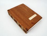 Handmade Guest Book - Mahogany Wood Book - Large Rustic Wedding Guestbook Anniversary Book Fall Wedding 3 small