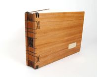 Unique Guest Book With Wood Covers - Custom Wedding Personalized Rustic Elegant  Anniversary Gift 4 small