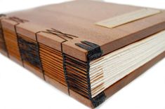 Mahogany Guest Book With Wood Covers - Custom Wedding Personalized Anniversary Gift 5 small