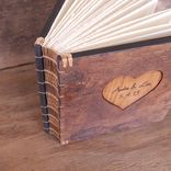 Rustic Guest Book  With Carved Tree Bark Covers 1 small