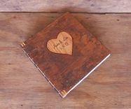 Rustic Guest Book  With Carved Tree Bark Covers 2 small