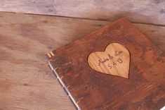 Rustic Guest Book  With Carved Tree Bark Covers 5 small