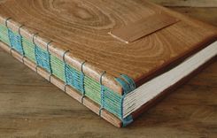 Wedding Guest Book - Mahogany Wood Book - Journal 1 small