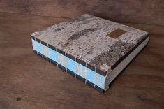 Wedding Guest Book - Personalized Custom Birch Bark Wedding Wood Book - Rustic -Purple Gray White 4 small