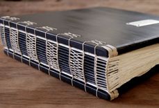 Wedding Photo Album Scrapbook - Antiqued Covers - Unique Wood Book 4 small