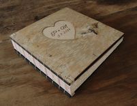 Wedding Photo Album In Birch Bark With Carved Heart 3 small
