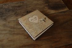 Wedding Photo Album In Birch Bark With Carved Heart 1 small