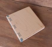 Custom Wedding Guest Book With Maple Wood Covers - Personalized Rustic Natural Earth Tone 1 small
