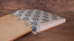 Custom Wedding Guest Book With Maple Wood Covers - Personalized Rustic Natural Earth Tone 4 small