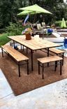 Outdoor Dinning Table With Benches. 1 small