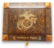 75 Count Humidor With Beveled Top, Two Tone Finish With Drawer.  Free Engraving And Shipping 2 small