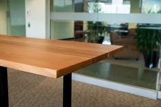 Oak Conference Table With Walnut Inlay, Oak Conference Table, Walnut Wood Inlay 4 small