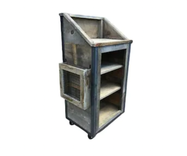 Rustic Industrial Hostess / Host / Wait Staff Station / Stand / Reception Desk In Weathered Grey 1 small