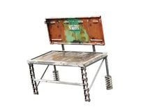Military Jeep Willy Truck 1950s Tailgate Bench Camo Paint - Car Part Furniture 1 small