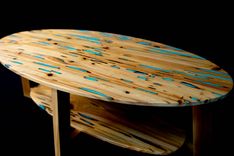 Mid-Century Modern Pecky Cypress Coffee Table 2 small